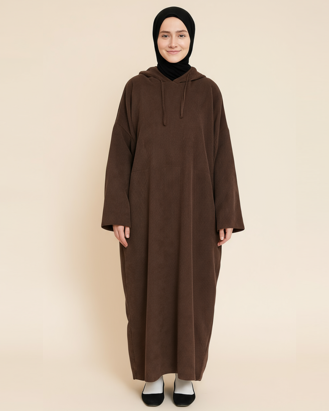 Sukoon Hooded Curduroy Abaya