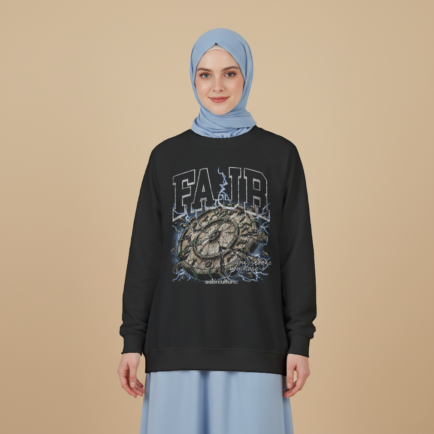 Fajr: You Snooze, You Lose Oversized Fleece Sweatshirt