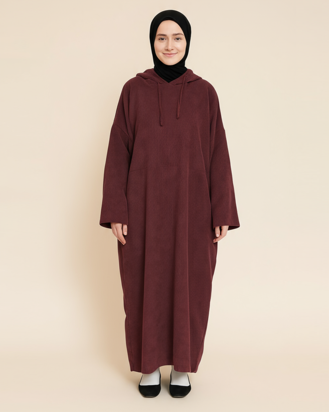 Sukoon Hooded Curduroy Abaya
