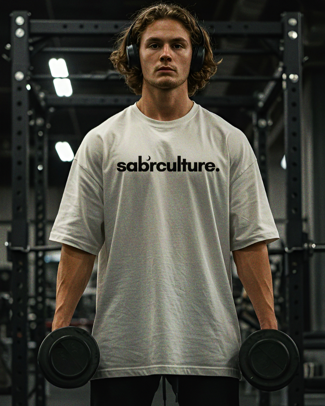 Sabrculture Logo Oversized T-shirt (black print)