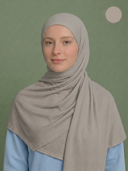 Nura Bamboo Ribbed Jersey Hijab