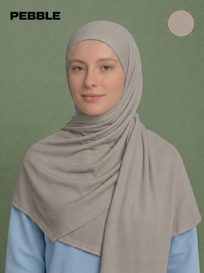 Nura Bamboo Ribbed Jersey Hijab