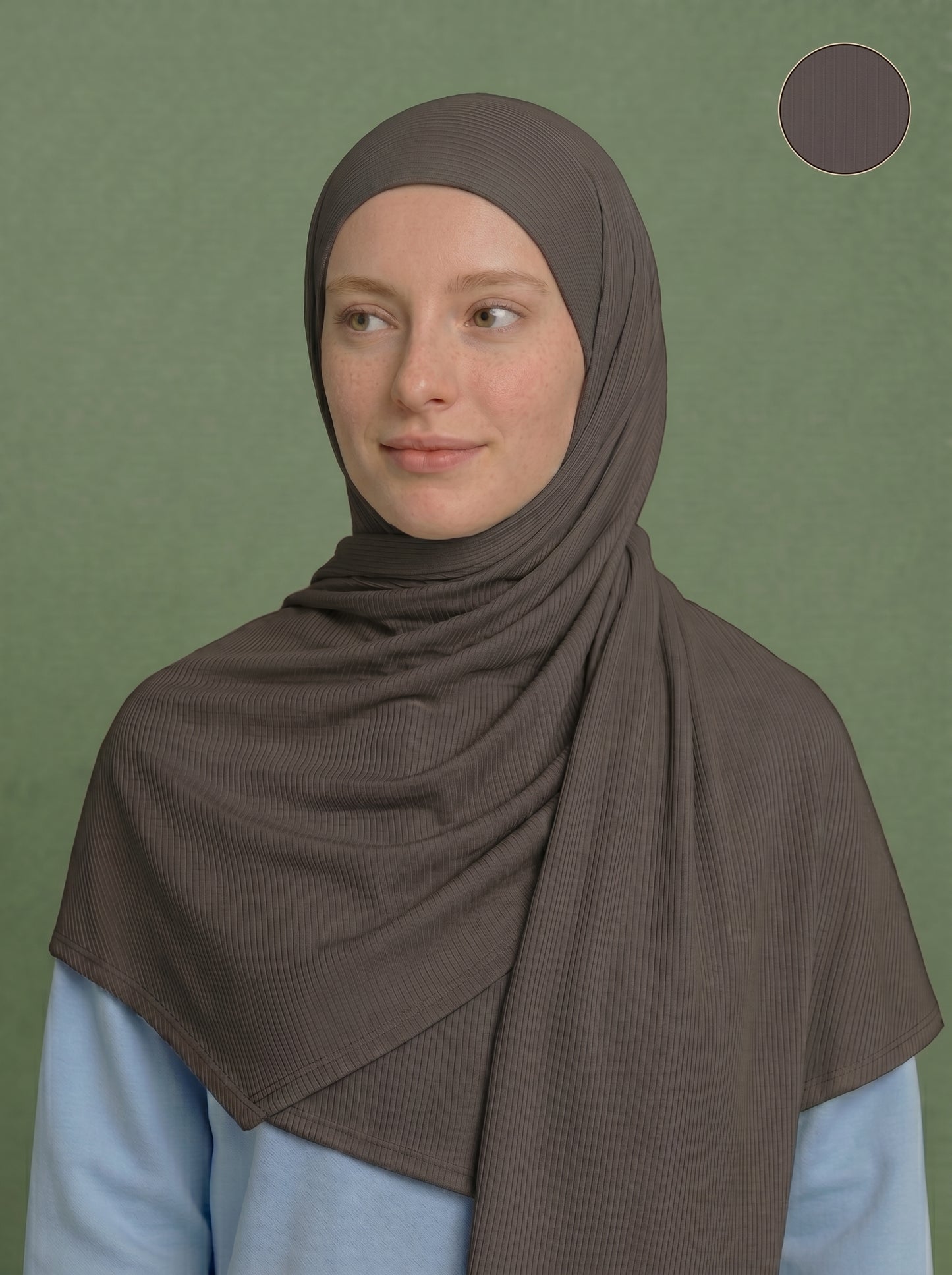Nura Bamboo Ribbed Jersey Hijab