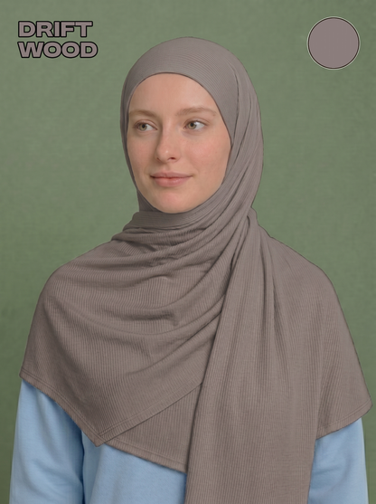 Nura Bamboo Ribbed Jersey Hijab