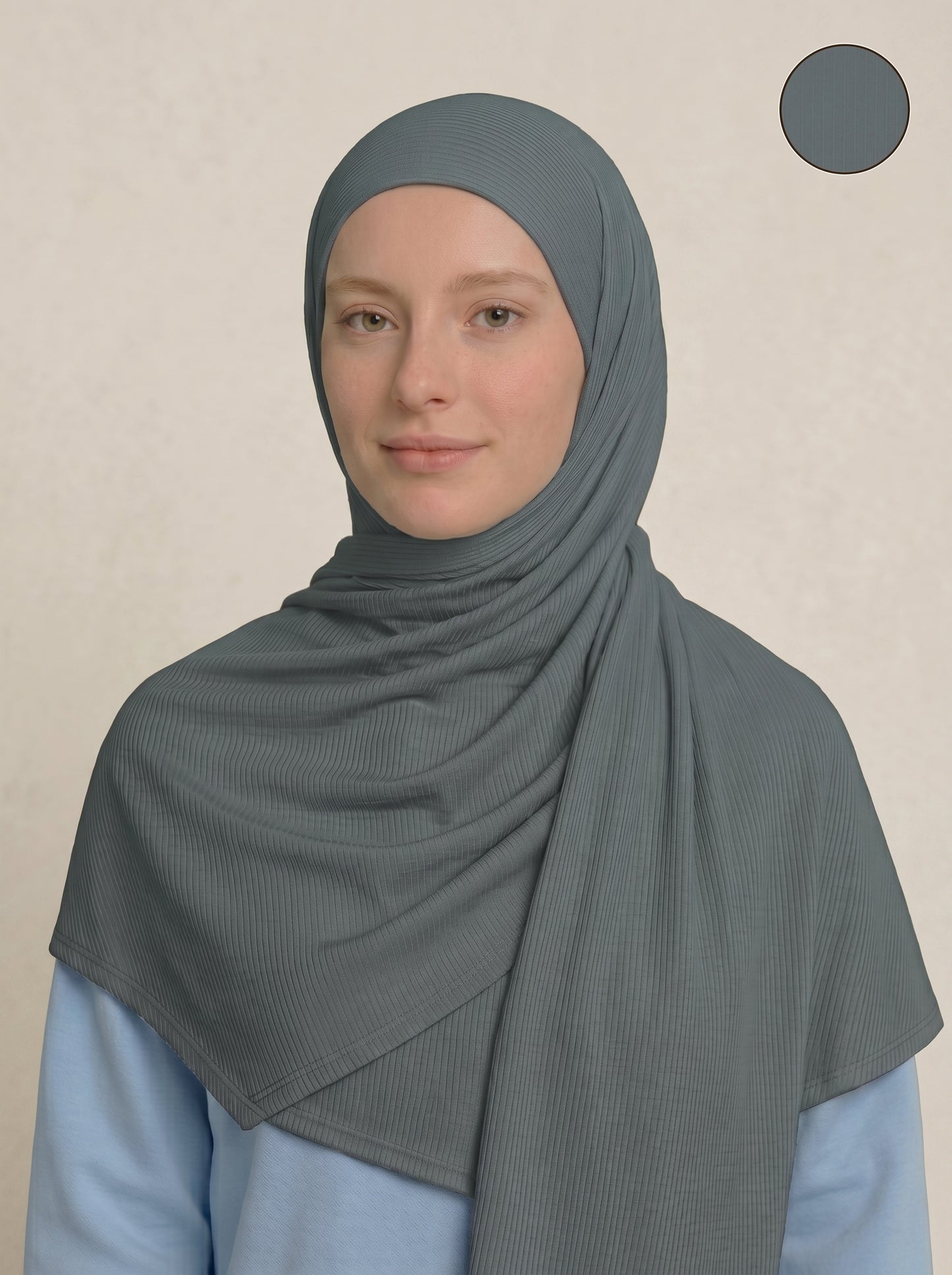 Nura Bamboo Ribbed Jersey Hijab