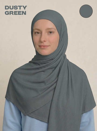 Nura Bamboo Ribbed Jersey Hijab