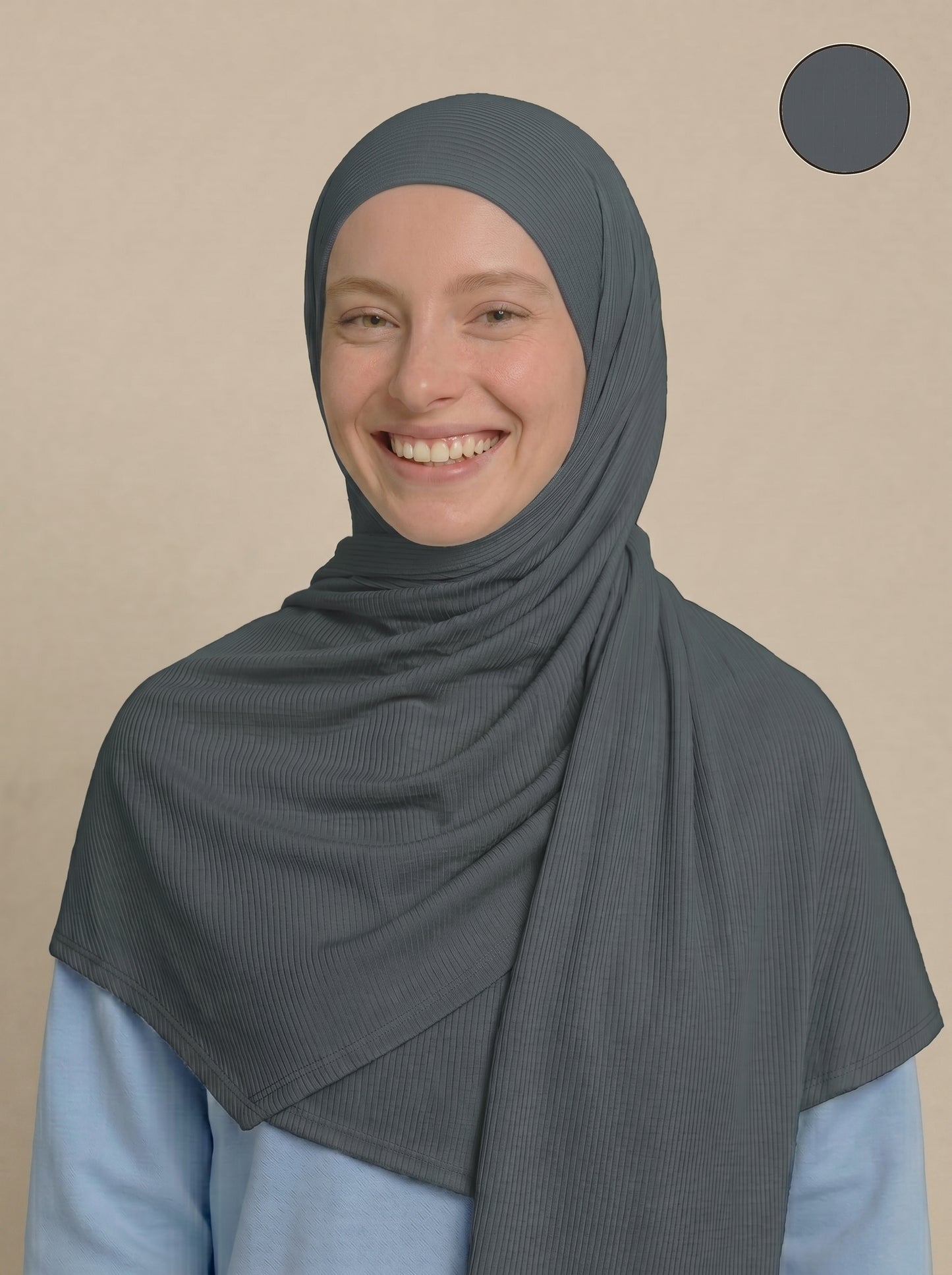 Nura Bamboo Ribbed Jersey Hijab