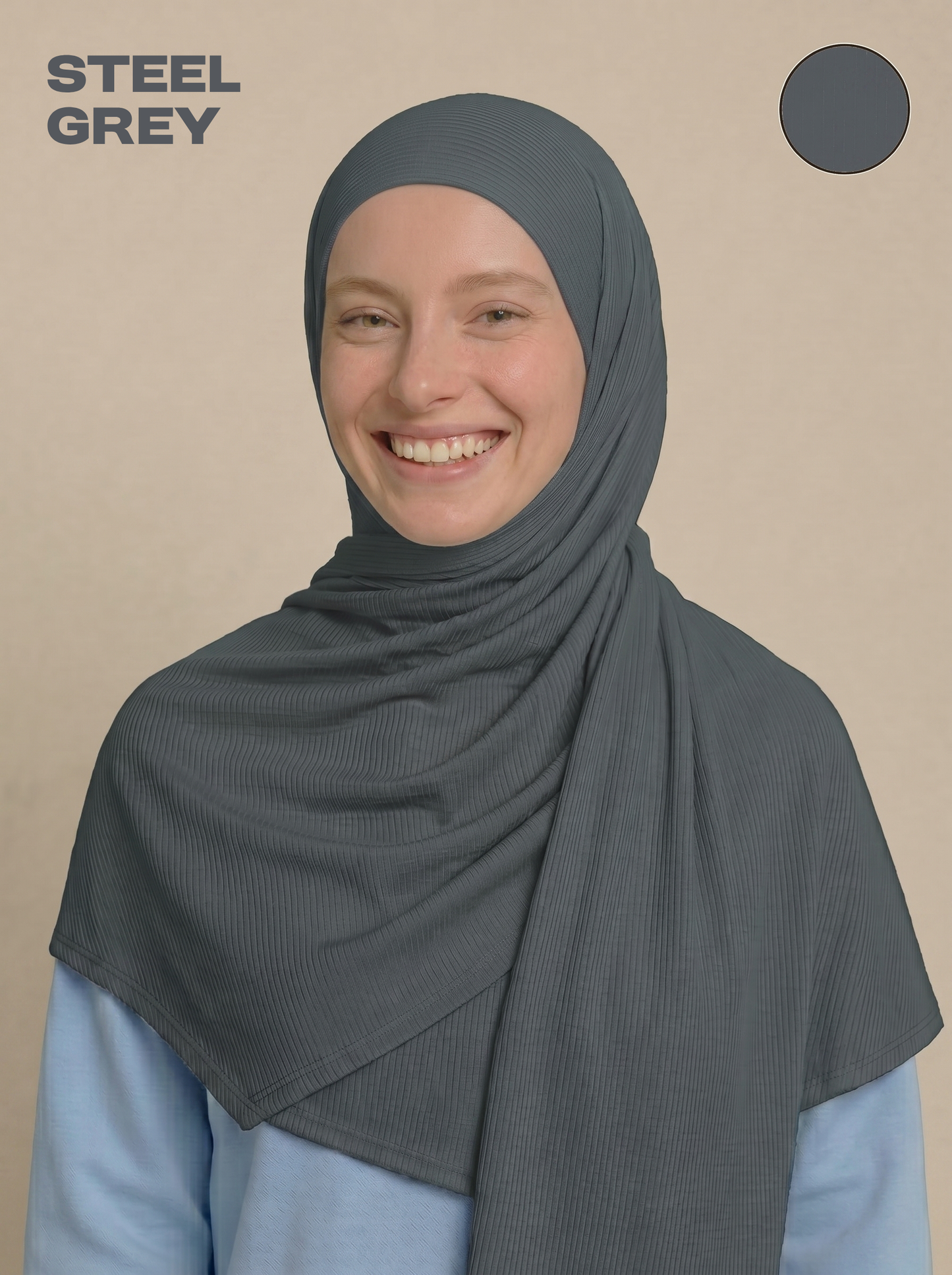 Nura Bamboo Ribbed Jersey Hijab