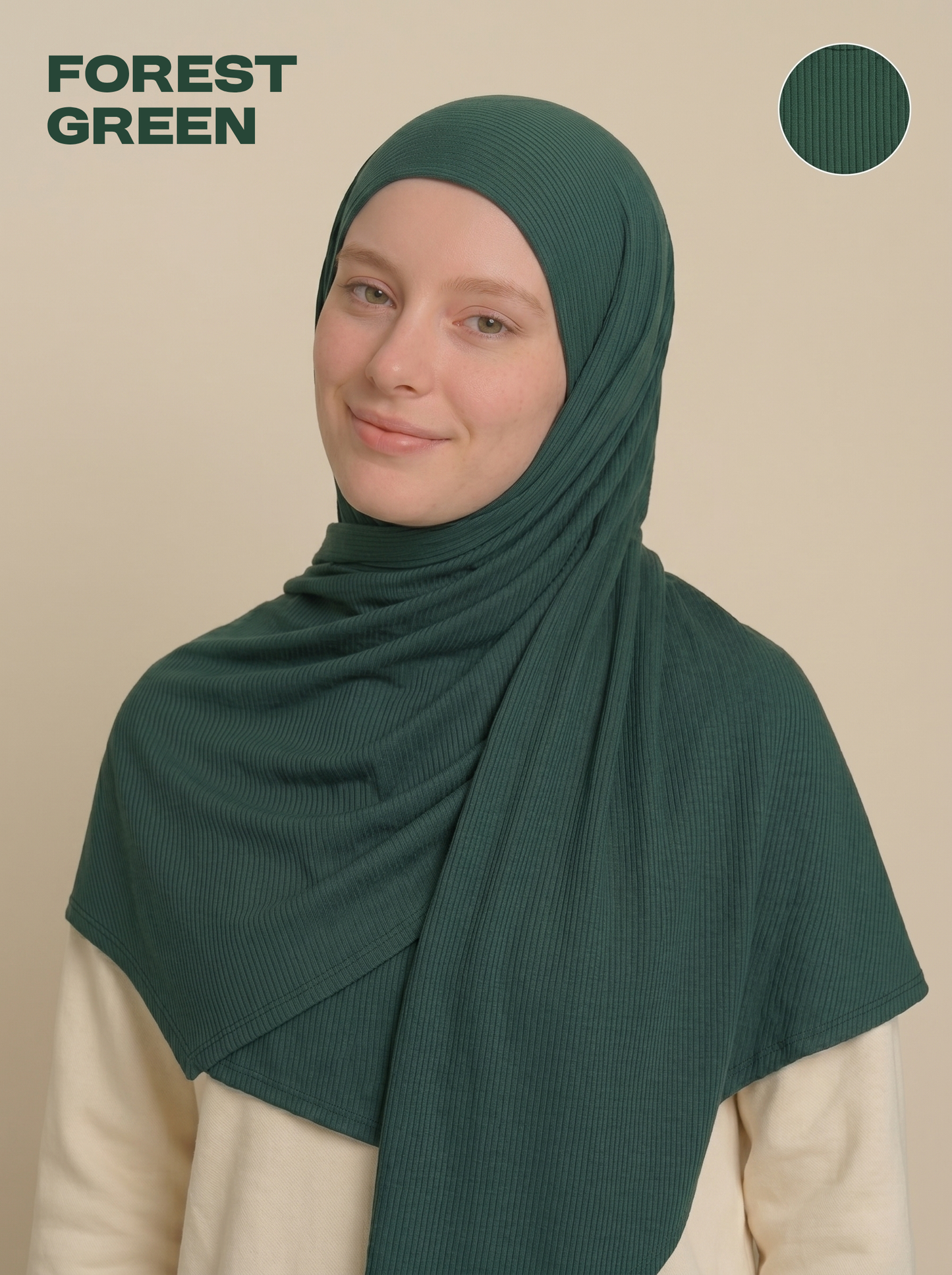 Nura Bamboo Ribbed Jersey Hijab
