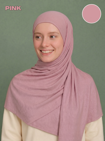 Nura Bamboo Ribbed Jersey Hijab
