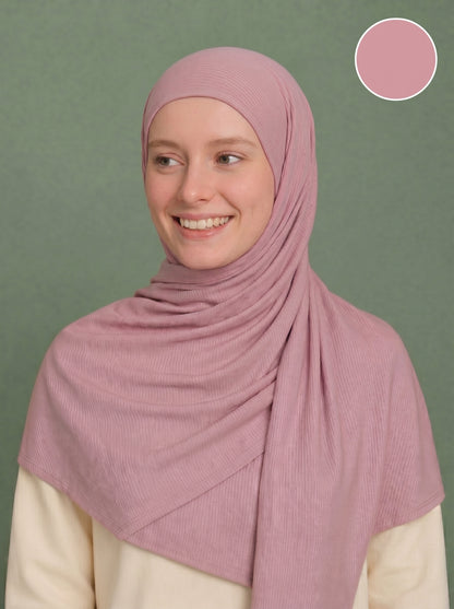 Nura Bamboo Ribbed Jersey Hijab