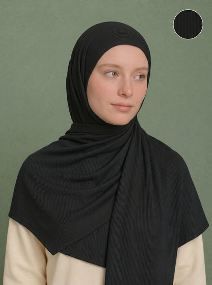 Nura Bamboo Ribbed Jersey Hijab