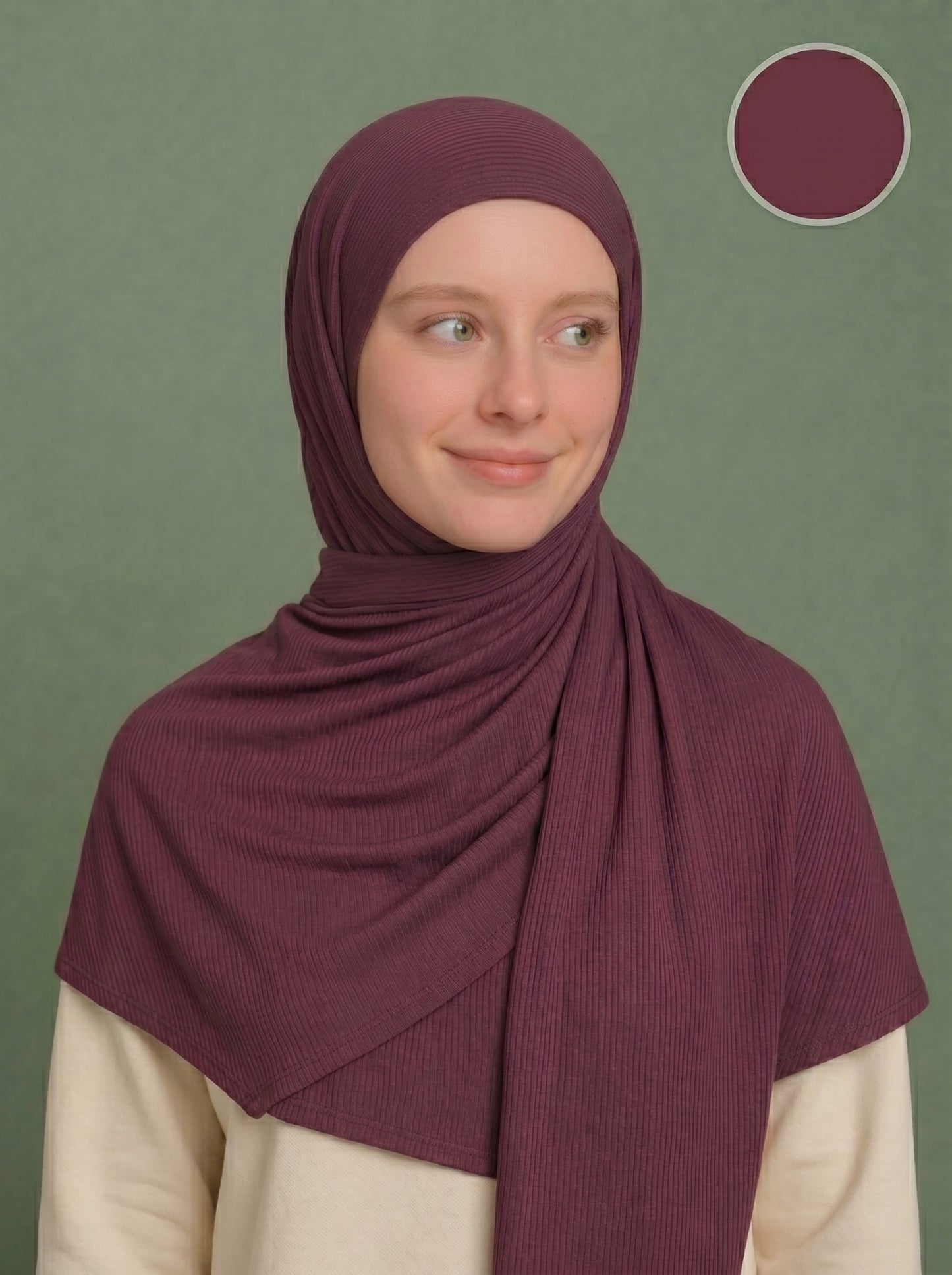 Nura Bamboo Ribbed Jersey Hijab