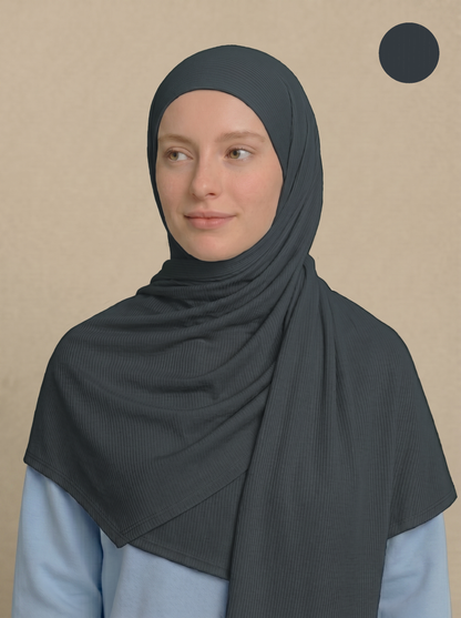 Nura Bamboo Ribbed Jersey Hijab