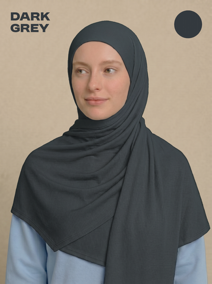 Nura Bamboo Ribbed Jersey Hijab