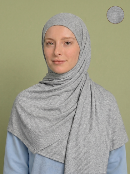 Nura Bamboo Ribbed Jersey Hijab
