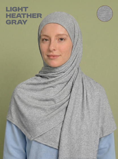Nura Bamboo Ribbed Jersey Hijab