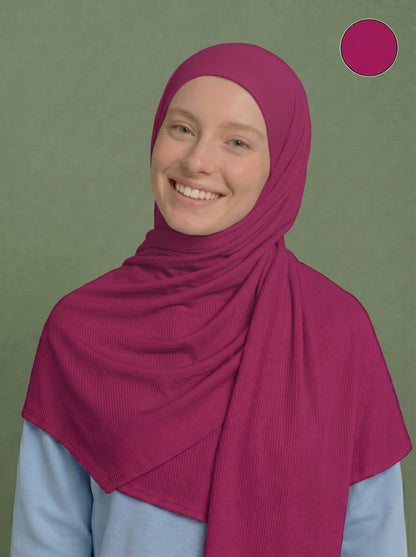 Nura Bamboo Ribbed Jersey Hijab