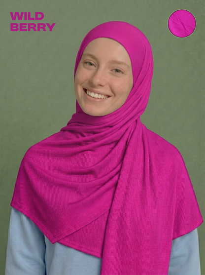 Nura Bamboo Ribbed Jersey Hijab