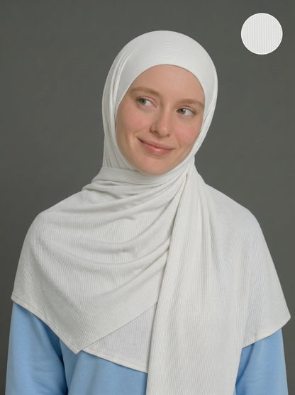 Nura Bamboo Ribbed Jersey Hijab