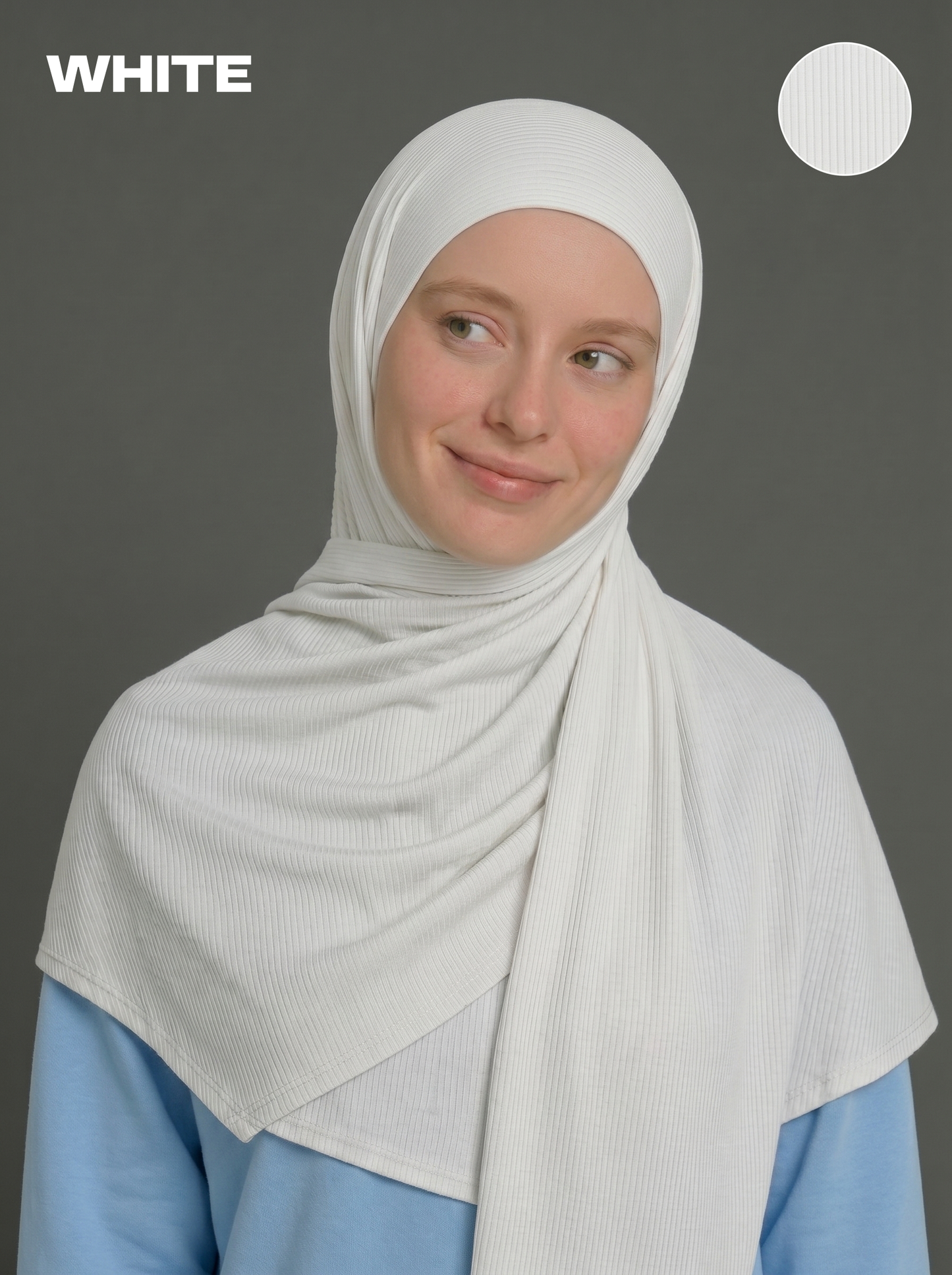 Nura Bamboo Ribbed Jersey Hijab