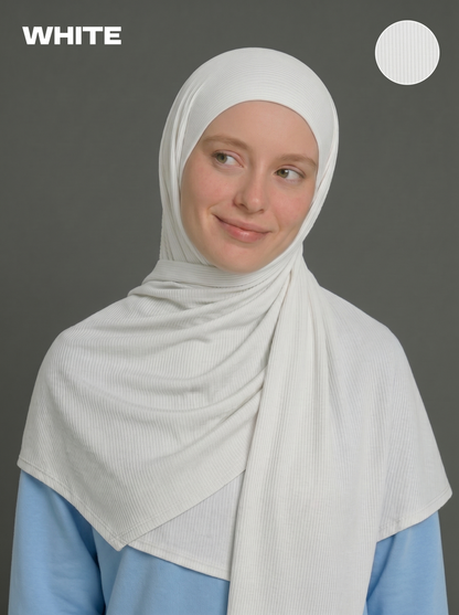 Nura Bamboo Ribbed Jersey Hijab