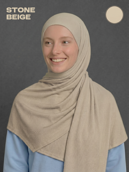Nura Bamboo Ribbed Jersey Hijab