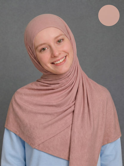 Nura Bamboo Ribbed Jersey Hijab