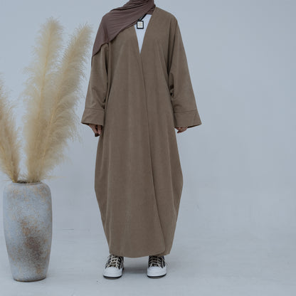Mira Curduroy Open Abaya
