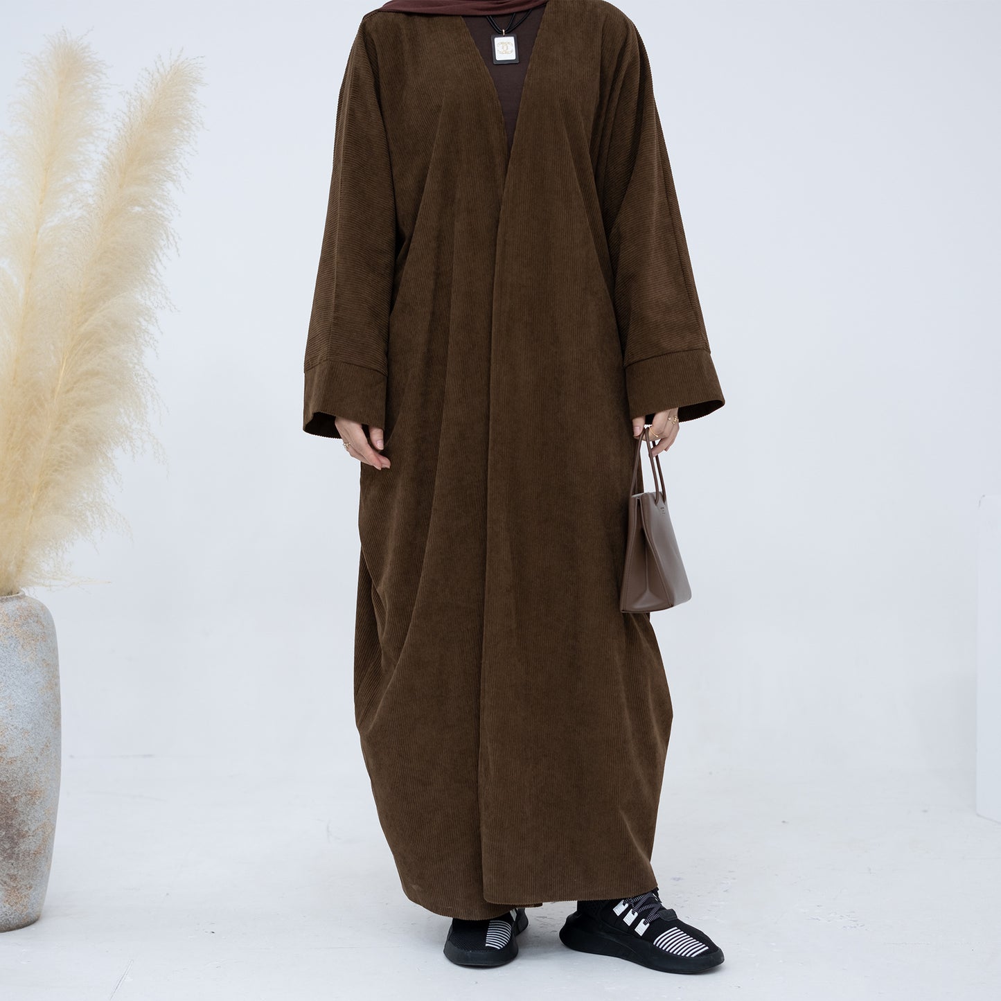Mira Curduroy Open Abaya