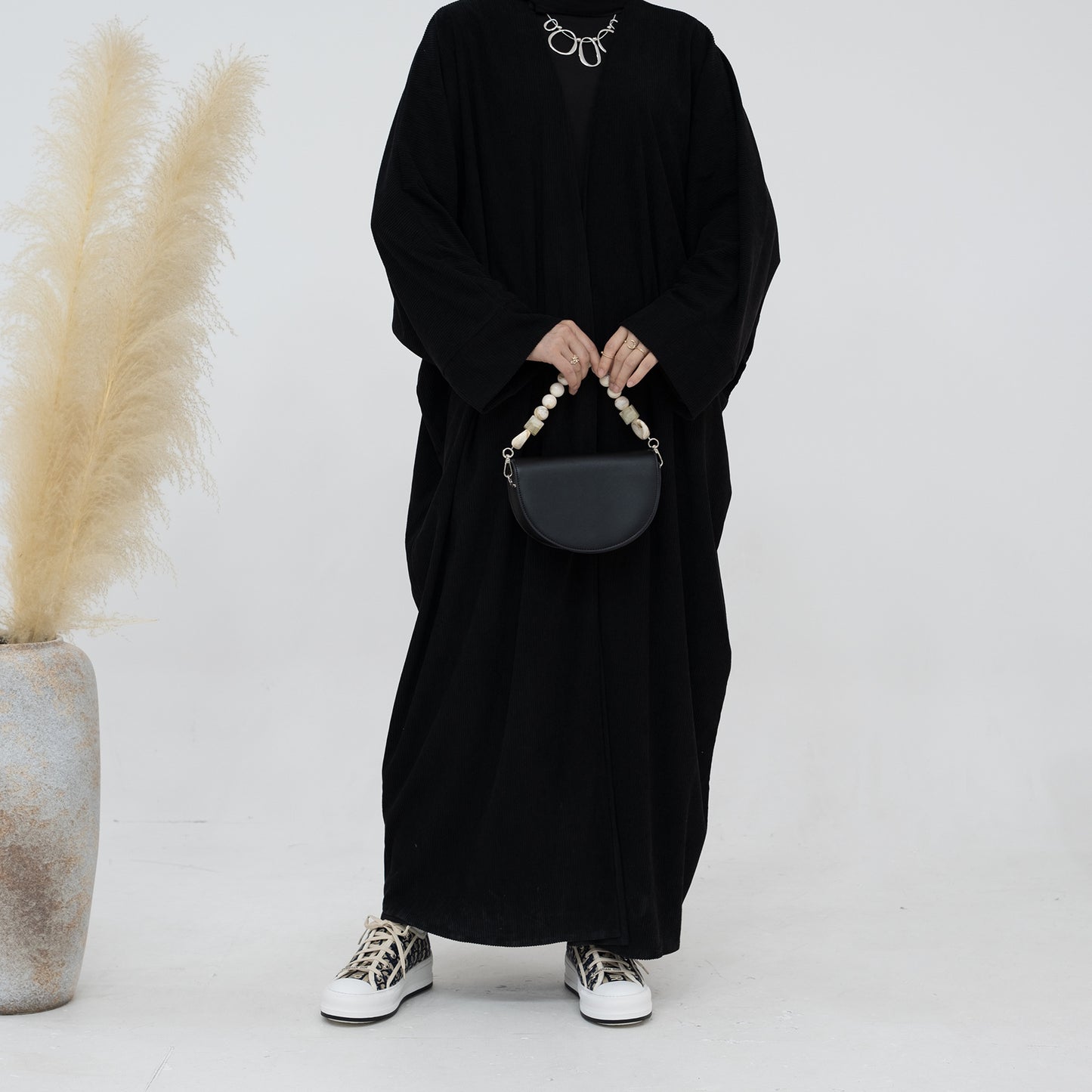 Mira Curduroy Open Abaya