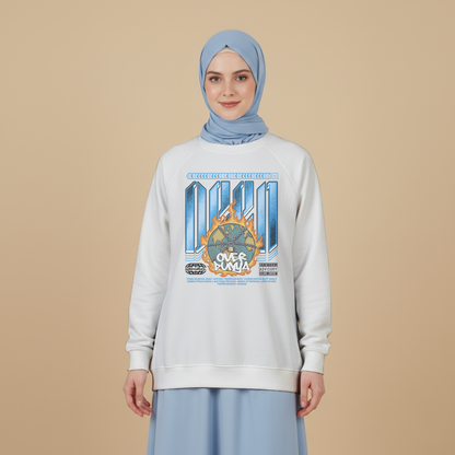 Deen over Dunya Oversized Fleece Sweatshirt (black logo)