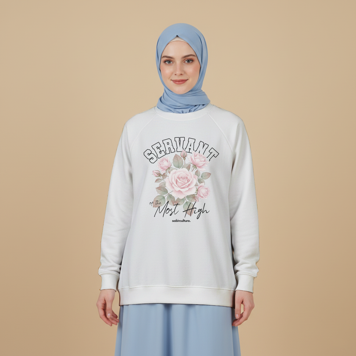 Servant of the Most High Oversized Fleece Sweatshirt (black design)
