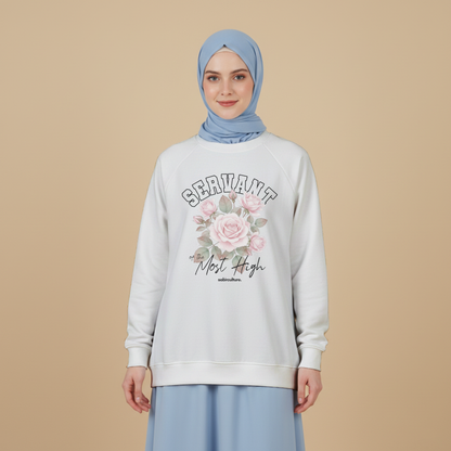 Servant of the Most High Oversized Fleece Sweatshirt (black design)