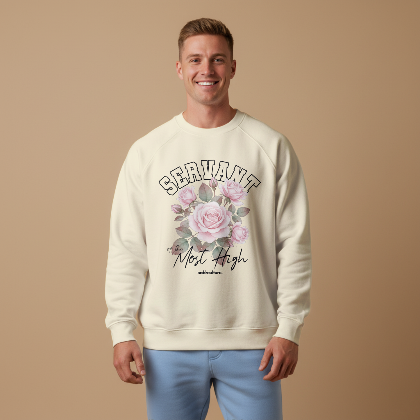 Servant of the Most High Oversized Fleece Sweatshirt (black design)