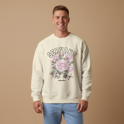 Servant of the Most High Oversized Fleece Sweatshirt (black design)