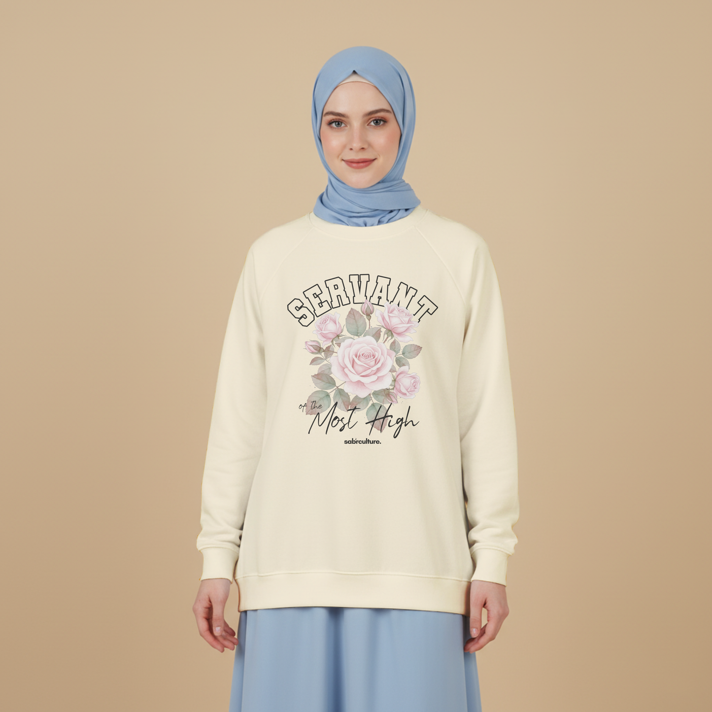 Servant of the Most High Oversized Fleece Sweatshirt (black design)