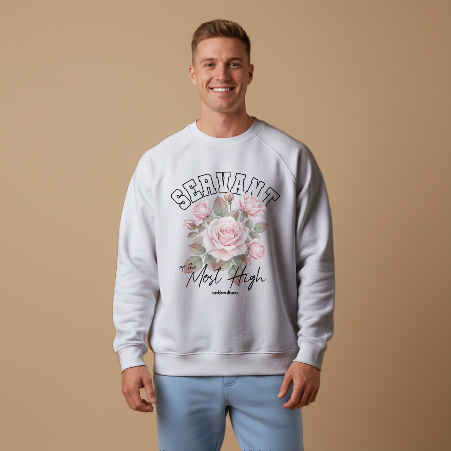 Servant of the Most High Oversized Fleece Sweatshirt (black design)